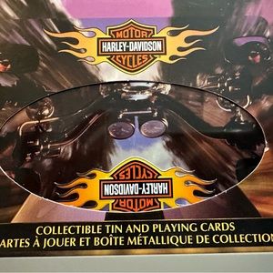 Harley Davidson Collectible Tin and Playing Cards - 2002